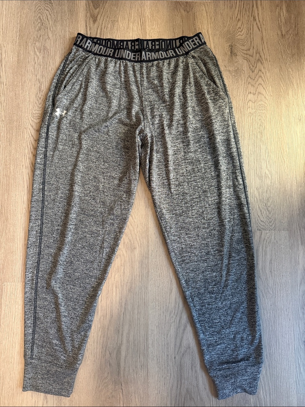 Under Armour Gray Heather Women's Track Joggers with Branded Waistband